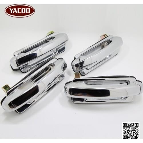 4 PCS A CAR SET EXTERIOR DOOR HANDLE FOR LADA 2105 2107 CHORMED