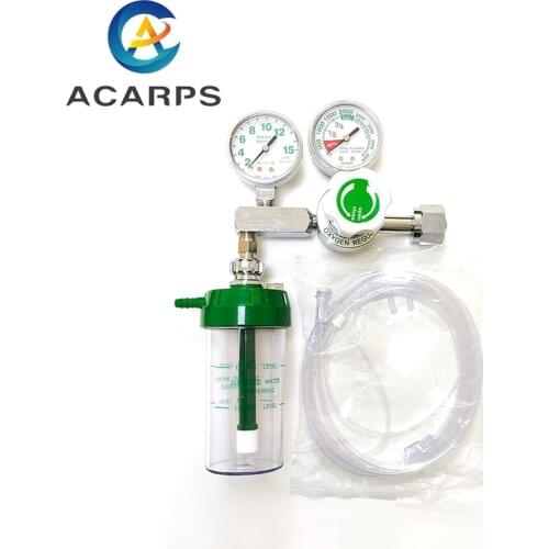 Medical Oxygen Inhaler CGA540, Rotary Disc Oxygen Inhaler, Double Meter Oxygen Pressure Reducer,Used For Oxygen Cylinder 4000psi