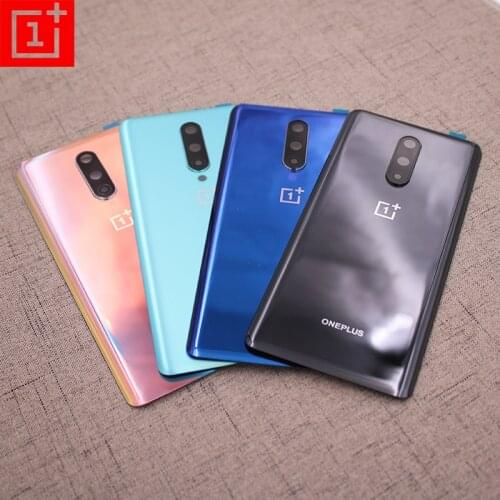 New Back Cover Original Oneplus 8 (5G) High Quality Rear Door Phone Housing Case With Camera Frame Lens +Adhesive Sticker Shell