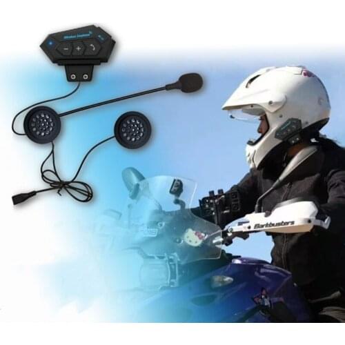 Motorcycle Bluetooth 4.2 Helmet intercom Wireless hands-free telephone call Kit Stereo Anti-interference Interphone Music Player