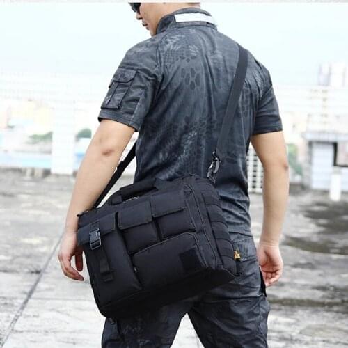 Mens and Womens General Computer Bag Tactics Outdoor Straddle One Shoulder Travel Sports Riding Camouflage Waterproof Bag