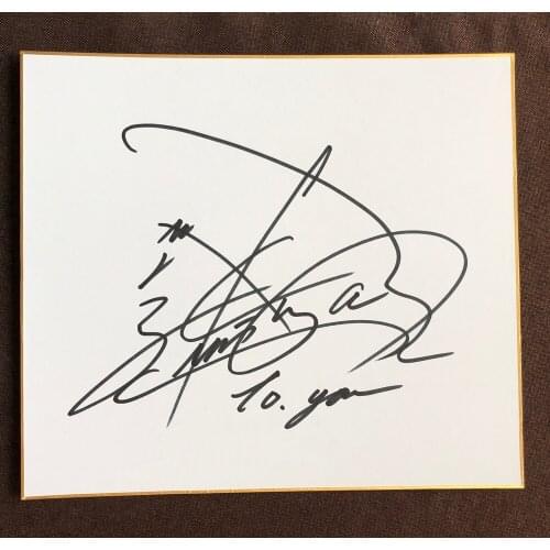 Hand drawn Kimura Takuya autographed Shikishi card Art Board J-pop 102020A