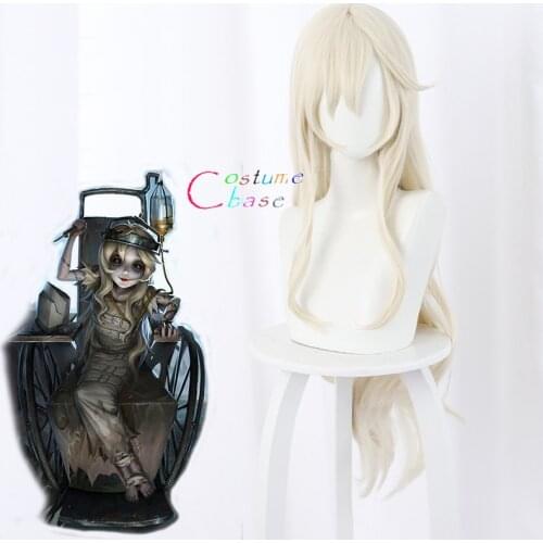 Sculptor Identity V Cosplay Wig Heat Resistant Synthetic Long Curly Wig Halloween Party+ Free Wig Cap