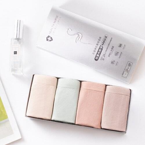 Hot sale silver box four boxed mid-waist seamless hip-lifting breathable graphene spandex panties