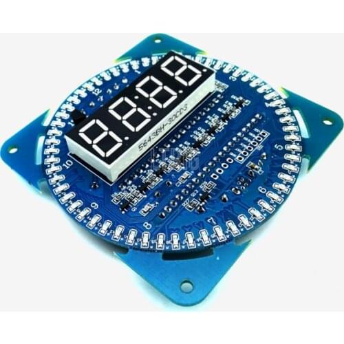 LTRIG custom 1Pcs Rotating LED Display Alarm Electronic Clock Module Water Lamp DIY Kit Light Control Temperature