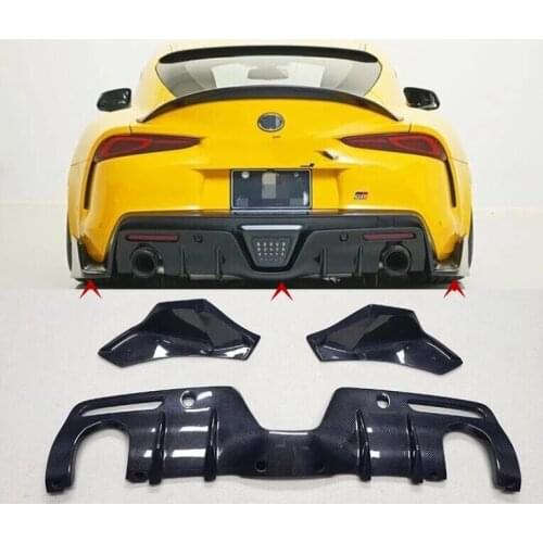 High Quality Carbon Fiber Rear Diffuser Lip Spoiler Bumper for Toyota Supra 2019 - 2020 FRP Car Styling A90 MK5