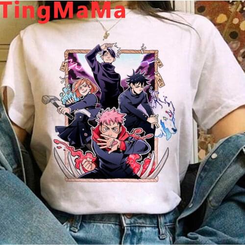 Jujutsu Kaisen Gojo Satoru Yuji Itadori clothes male casual harajuku kawaii aesthetic summer top harajuku harajuku kawaii