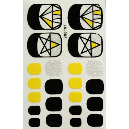 Factory Sale Fashion 22 tips Toe Art Sticker Self-adhesive Toe Sticker Pedicure Wrap Decoration Toe Decal 200pks free shipping