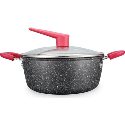 Iron Stockpot with Lid Soup Pot Non-Stick Pot Kitchen Cooking Pot Food Cooker Fast Heat-up