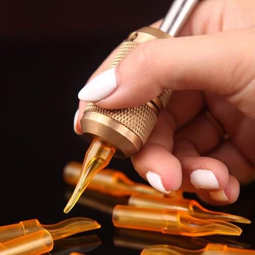 Yellow Disposable Plastic Tattoo Tips 50pcs/Box RT M FT R DT FOR Tattoo Needles