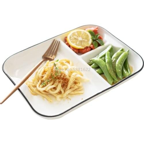 10 Inch Simple White Separated Plate, Ceramic Separator, Bpa Free, Stackable, Dishwasher Safe