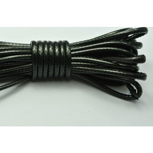10 Meters Black Korean Waxed Cord String Thread 2.5mm for Bracelet Necklace