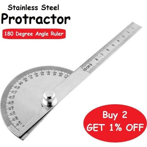 180 Degree Protractor Metal Angle Finder Goniometer Angle Ruler Stainless Steel Woodworking Tools Rotary Measuring Ruler Dropshi