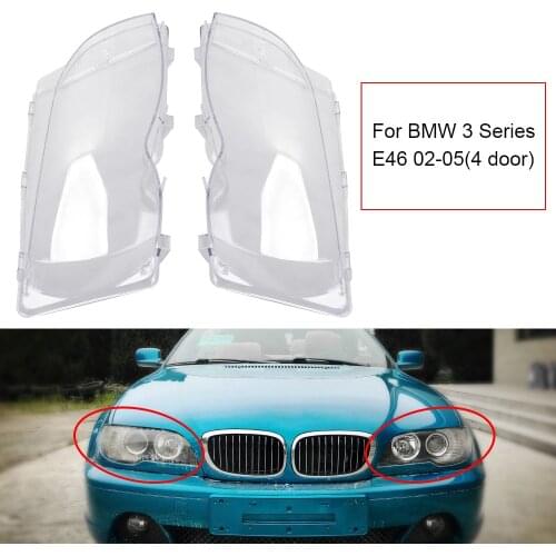 Car Headlight Glass Cover Transparent Automobile Headlamp Head Light Lens For BMW E46 318i/320i/ 325i/ 325xi/ 330i/330xi
