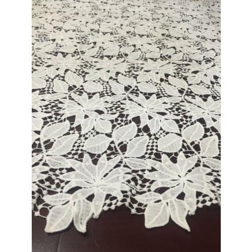 Off White Milk Silk Crochet Lace Fabric Floral Tassel Lace Fabric Wedding Fabric Lace 125cm width 1 yard