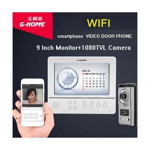New Arrival WIFI Wireless Intercom System with 9"Acrylic Panel Screen, Wired Video Door Phone with 1080TVL HD Outdoor Unit