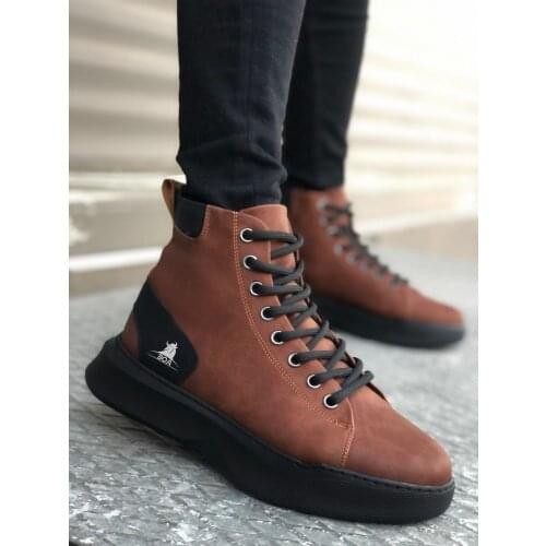 BA0155 Laced High Base Tan Sports Boots