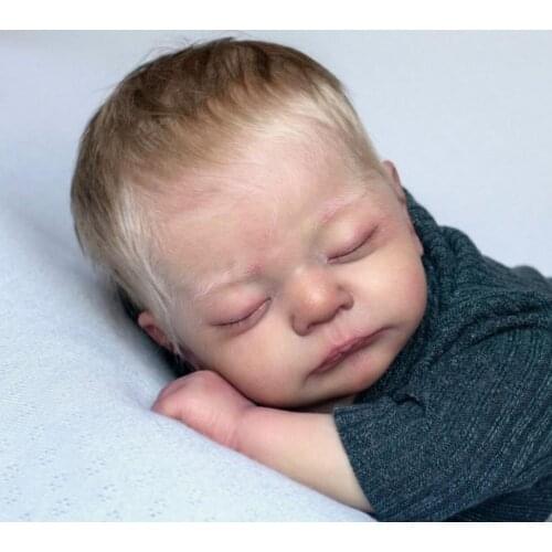 BZDOLL 19 Inch Silicone Reborn Accessories DIY Kai Blank Kit Fresh Color Soft Unpainted Unfinished Sleeping Doll Babies Part