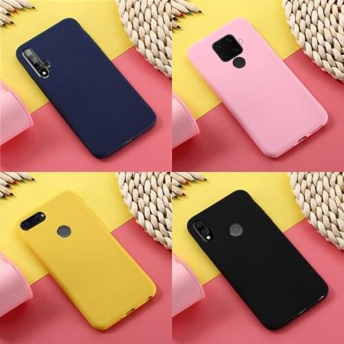 Solid Color Case For Huawei Nova 3 3i 3e Case Soft Silicone Back Phone Cover For Nova 5 5i Pro 5T 2S 2 Plus 2i 4 4E Cover Bumper