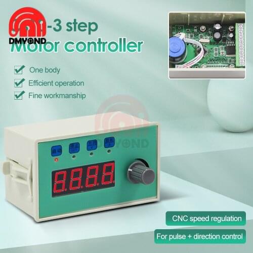CS10-3 Digital Display Pulse Generator Stepper Servo Motor Drive Controller Stepless Speed Control Adjustable