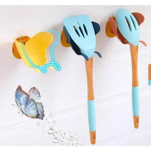 Butterfly Soap Holder Multifunctional Wall Mounted Organizer Shelf Self Adhesive Hook Hanger Bathroom Kitchen Storage Rack