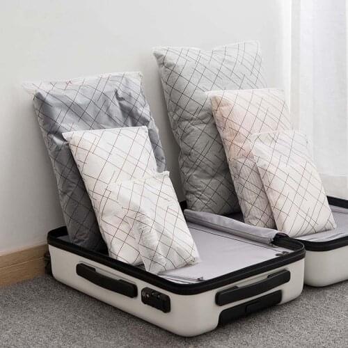 Travel Waterproof Clothing Bag Zipper Plastic Transparent Bag Storage Wardrobe Organizer Luggage Rangement Vetement Suitcase16N