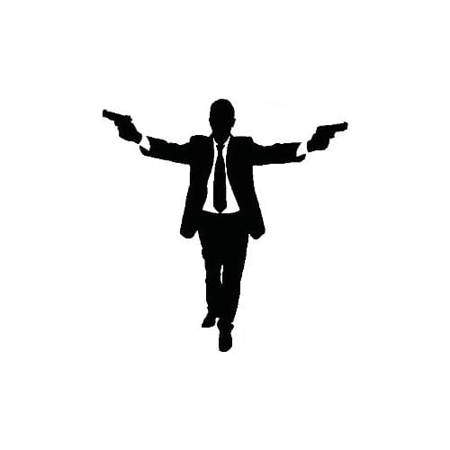 Gangster Mafia Man Guns Car Trunk Cool Decor Sticker Car Decal Removable Vinyl L524