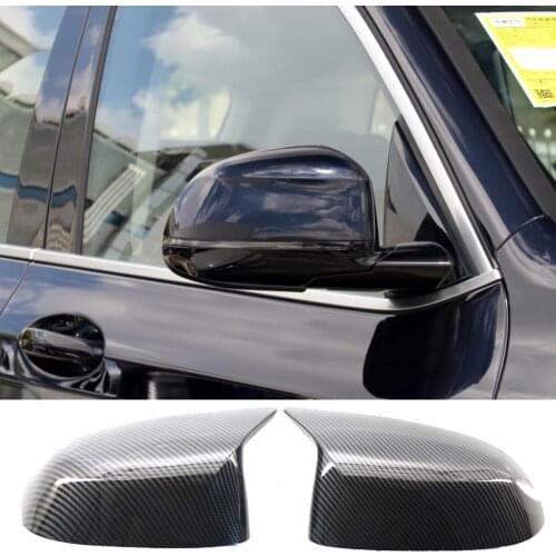 Carbon Grain Left/Right Side Door Mirror Cover 51162446964 51162446965 for BMW X3 G01 X4 G02 X5 G05 X6 G06 X7 G07 2018-2021