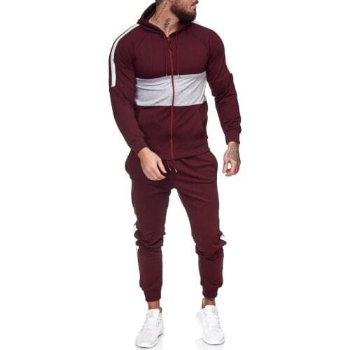 New Autumn Fashion Men Set Zipper Hoodies+Pants Sets Male Tracksuit Mens Casual Slim Fit Sportswear Male Sweat Shirts Clothing