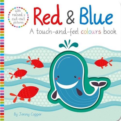 Red & Blue Touch And Feel Colors Book English Educational Picture Books Baby Children Reading Book