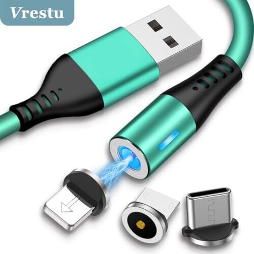 3 in 1 Magnetic Micro USB Typec Cable for iPhone Samsung Xiaomi 3in1 Multi Magnet Charger Fast Charging Câble Tipo C Rapide Cabo