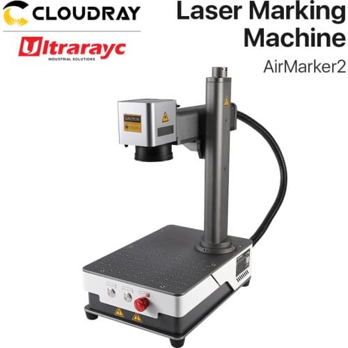 Ultrarayc Fiber Laser Marking Machine 1064nm AirMarker 20W Watt 110x110 & 150x150 &170x170mm Area for DIY Marking Metal Plastic