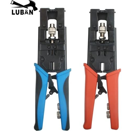 Multifunctional Adjustable Coax Compression Connector Crimping Tool plier Cutter RG58 RG59 RG6 Waterproof Connector F BNC RCA