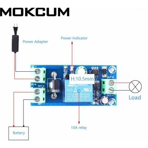 Power-OFF Protecter Module Automatic Switching Module UPS Emergency Cut-off Battery Power Supply PMS 5V-48V Control Board