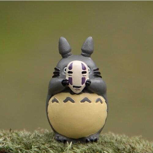 My Neighbor Totoro Cosplay No Face Men Figures Toys Totoro with Mask Mini Model Dolls