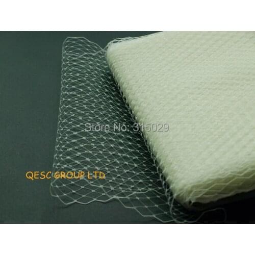 NEW Wholesale Best quality! ivory black 9'' birdcage veiling material for millinery,50 yards/lot.FREE SHIPPING