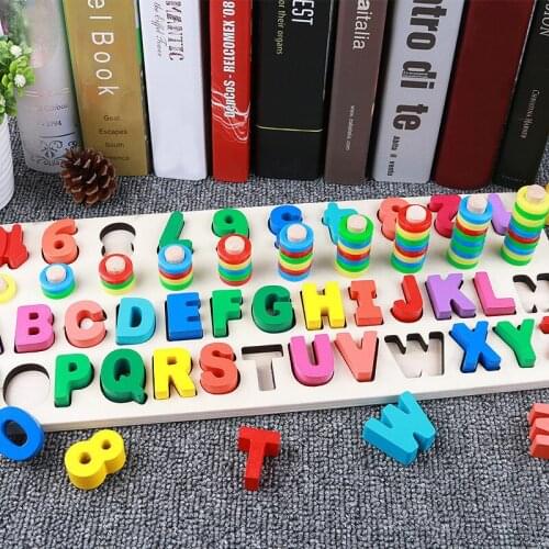 New Children Wooden Math Toys Children Eduactional Toys Multi-function Logarithmic Board Montessori Educational Wooden Toys For