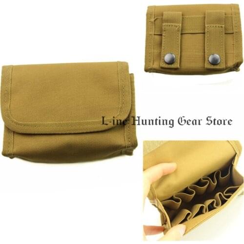 Hunting Shooting Bullet Pouch Genuine Nylon Ammo Wallet 10 Round Cartridge Holder Bag