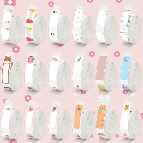 NIIMBOT D11 D110 Labeling Machine Label Sticker Colorful Pattern Name Label Printer for D11 Label Maker Storage Case Paper Roll