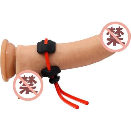 Silicone Cock Ring Reusable Ball Stretcher Scrotum Cock Lock Ring For Men Penis Sleeve Chastity Belt/Cage Masturbators Bdsm Toys