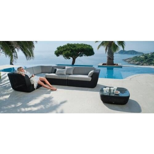 Luxury Desgin popular aluminium poly rattan garden leisure garden outback furniture
