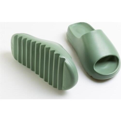 JIANBUDAN Indoor comfortable soft slippers Men women Non-slip bathroom home shoes Flat EVA Thick sole Slides Womens sandals