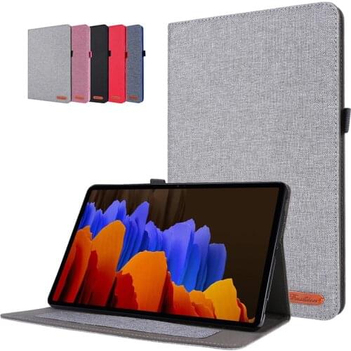 Cloth pattern book style tablet case For Samsung Galaxy Tab S7 2020 SM-T870 SM-T875 11 inch Stand Cover with Card slots
