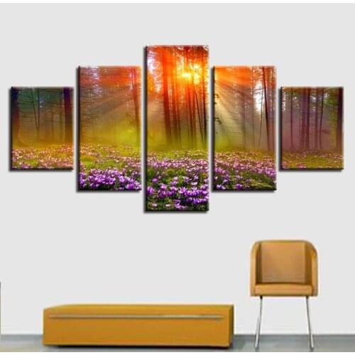 Triptych full Diamond Painting Cross-Stitch Sunshine Forest beads embroidery DIY Kit Diamond mosaic scenery Foamiran 5pcs/set