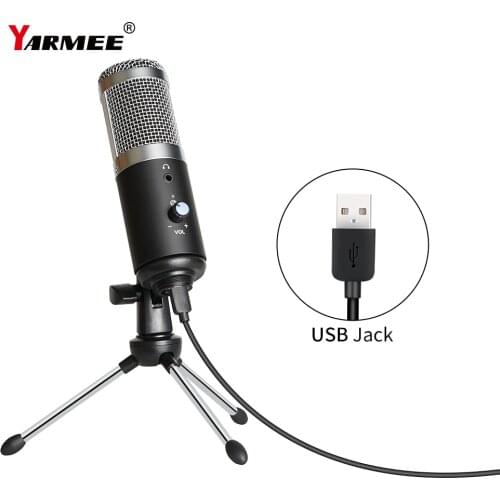 USB microphone condenser computer microfono condensador for PC for Youtube studio recording internet meeting singing YR04