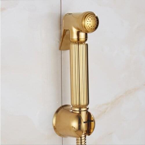 Vidric Double Use Bathroom Bidet faucet toilet bidet shower set Portable bidet spray ABS gold shower holder & 1.5 m hose hand h
