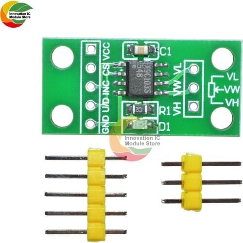 Ziqqucu DC 3 -5V 10K Ohm Resistance Digital Potentiometer Board Module for Arduino Span X9C103S