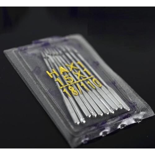 10pcs Sewing Needles Universal 15x1 Sewing Accessories for All Brand Domestic Sewing Machines 9/12/14/16/18