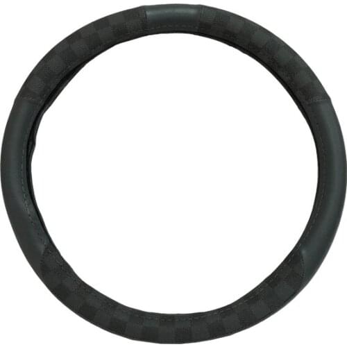 38CM Black Universal High Quality Fashion PVC Car Auto Steering Wheel Cover