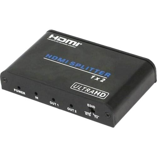5pcs/lot 1080P@60HZ 4K*2K UHD HDMI 2.0 Splitter 1x2 1 Input 2 Output Repeater Switch Box Hub for DVD Support HDCP EDID Control